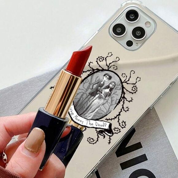 New ROMWE Corpse Bride Apple iPhone 13 Cell Phone Case clear TE2 - Picture 2 of 5